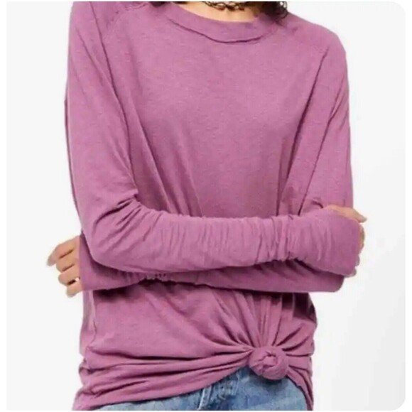 We The Free Tops - We The Free Long Sleeve Medium T-shirt Women's Arden Pale Purple Raw Boho Tunic